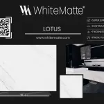 Lotus countertop slab sample at the Lotus Surfaces showroom in Norcross, GA