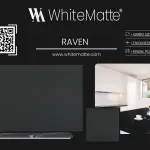 Raven countertop slab sample at the Lotus Surfaces showroom in Norcross, GA