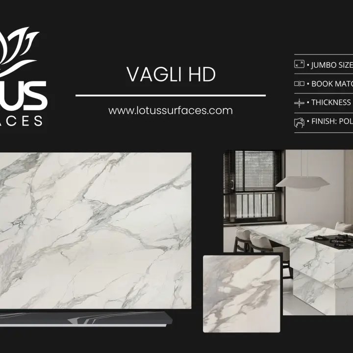 Vagli HD countertop slab sample at the Lotus Surfaces showroom in Norcross, GA