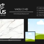 Vagli 2 HD countertop slab sample at the Lotus Surfaces showroom in Norcross, GA