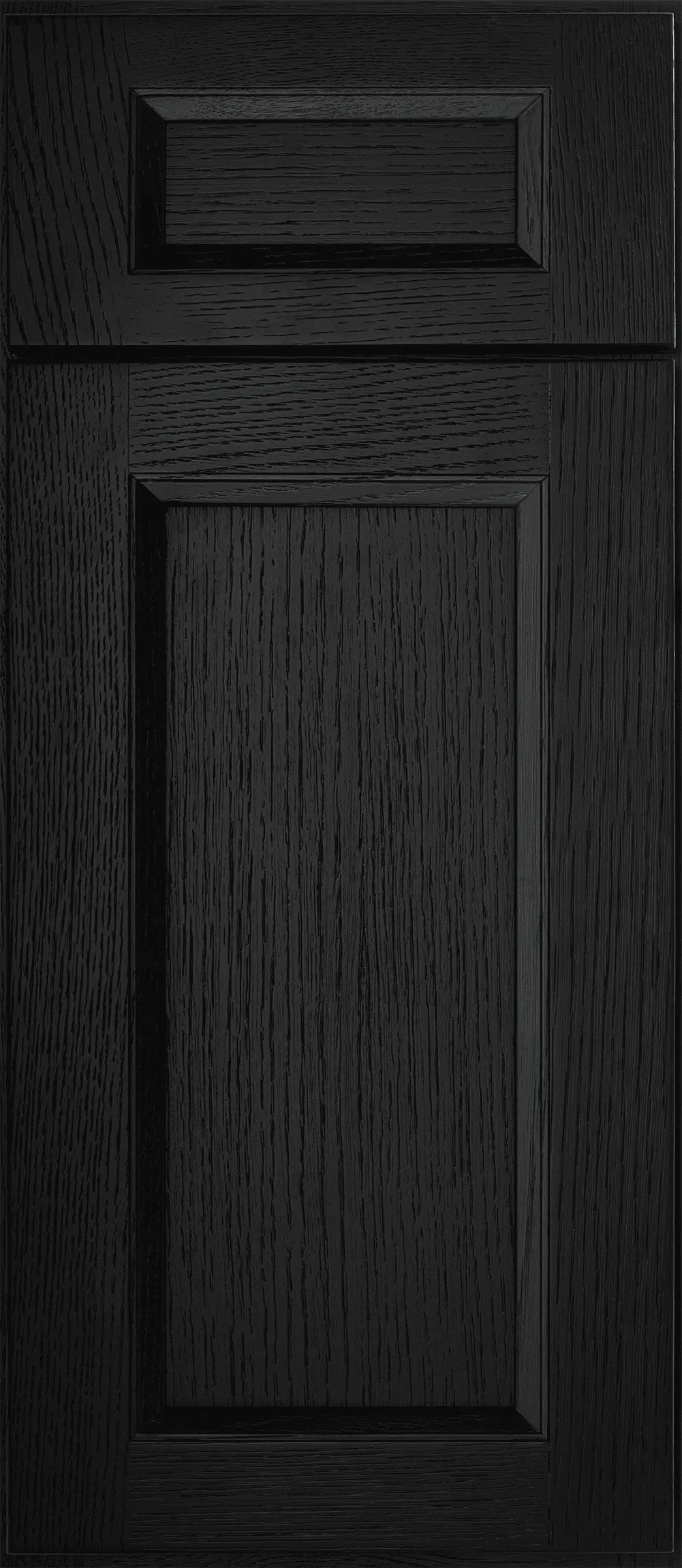 Obsidian Oak kitchen cabinet door style sample from Lotus Surfaces