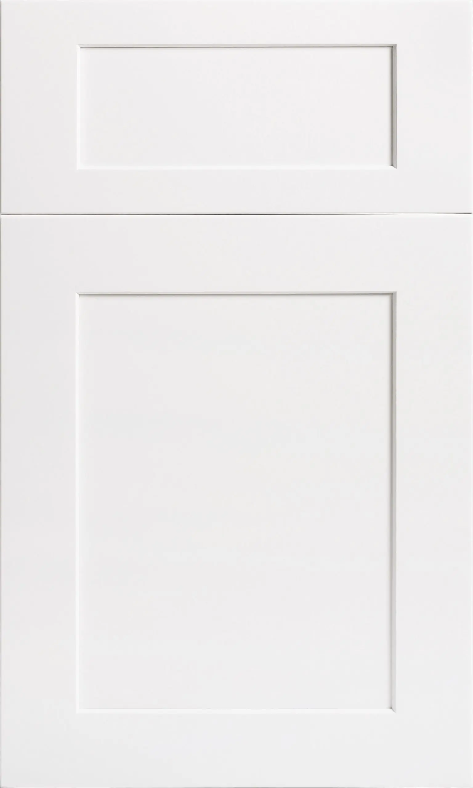 Shaker White kitchen cabinet door style sample from Lotus Surfaces