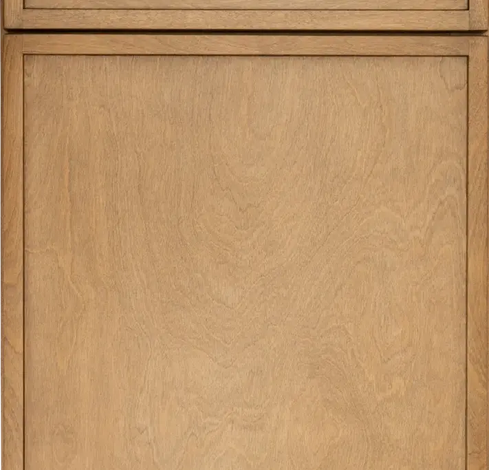 Slim Shaker Caramel kitchen cabinet door style sample from Lotus Surfaces