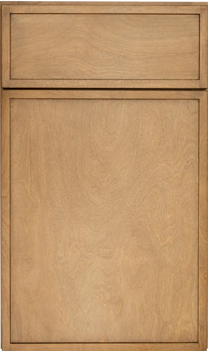 Slim Shaker Caramel kitchen cabinet door style sample from Lotus Surfaces